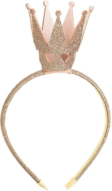 Ever Fairy Girls Shiny Crown Hairband Princess Girl Crown Headband Wedding | Amazon (US)