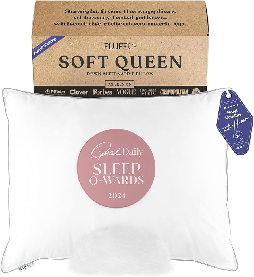 FluffCo Zen Pillow Down Alternative Standard/Queen Size Pillows | Luxury Hotel-Quality Pillow | B... | Amazon (US)