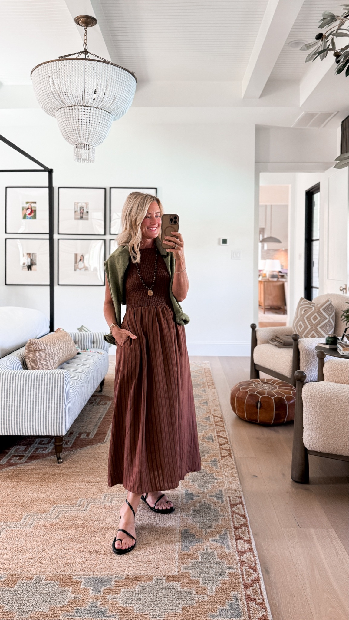 Loving this #ootd for now and into fall. This dress paired with my fave old navy cardigan is *chef’s kiss* 
Dress: small
Cardigan: small

#LTKootd #LTKOver40 #LTKSeasonal