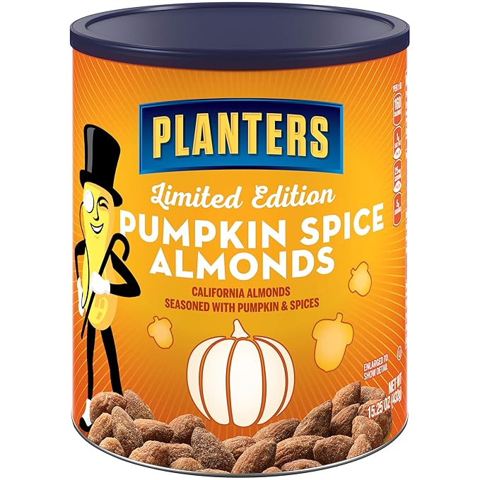 Planters Pumpkin Spice Almonds,15.25oz Canister (Packaging May Vary) | Amazon (US)