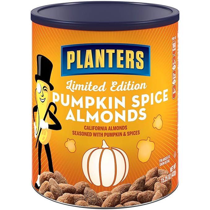 Planters Pumpkin Spice Almonds,15.25oz Canister (Packaging May Vary) | Amazon (US)