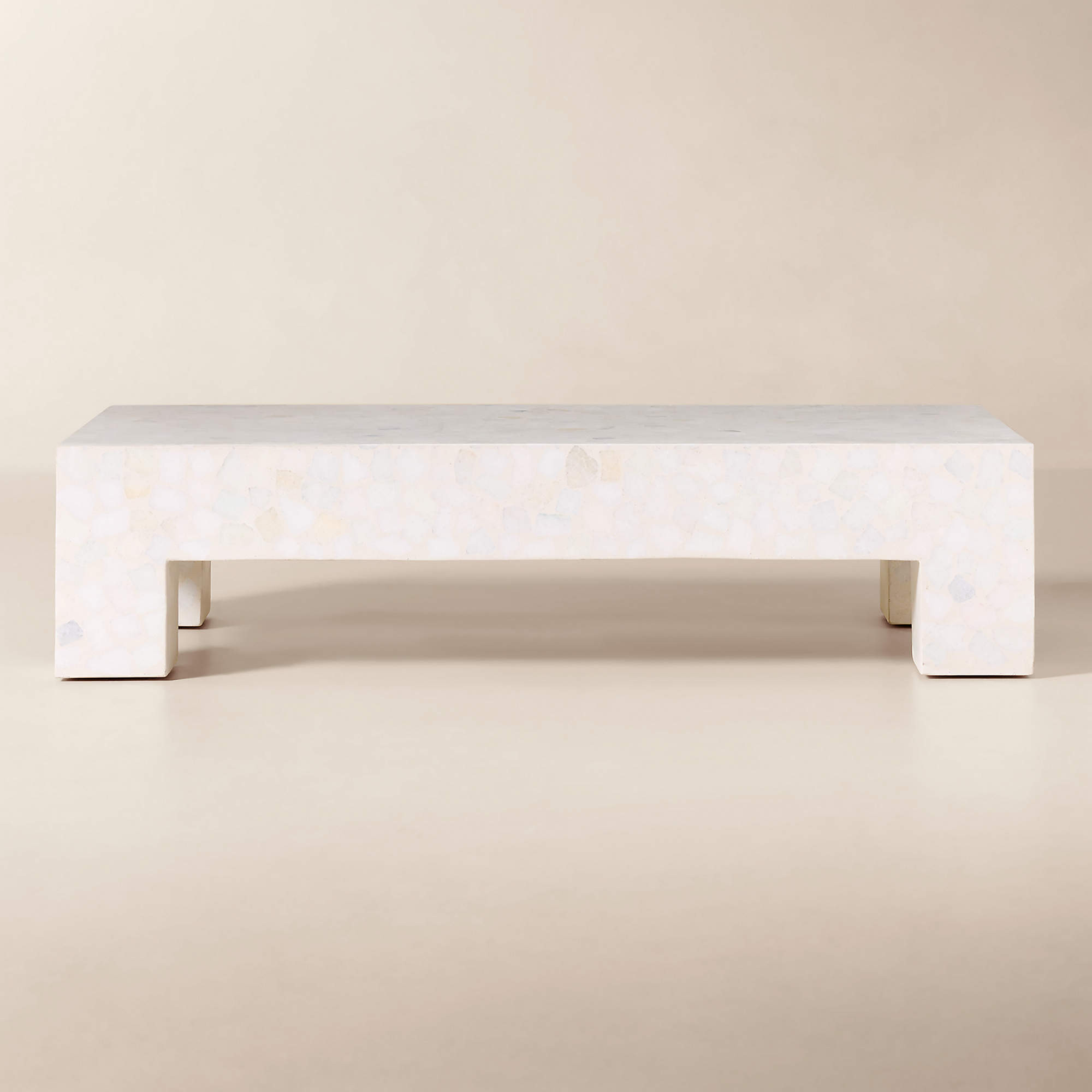 Scatola 60" Rectangular Terrazzo Outdoor Coffee Table | CB2 | CB2