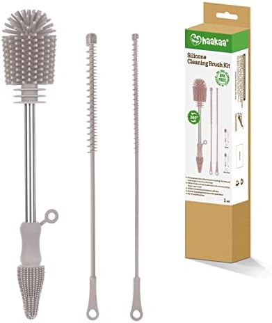 Amazon.com: haakaa Silicone Cleaning Brush Kit-Soft Bristles Scrubber Brush for Breast Pumps,Nipp... | Amazon (US)