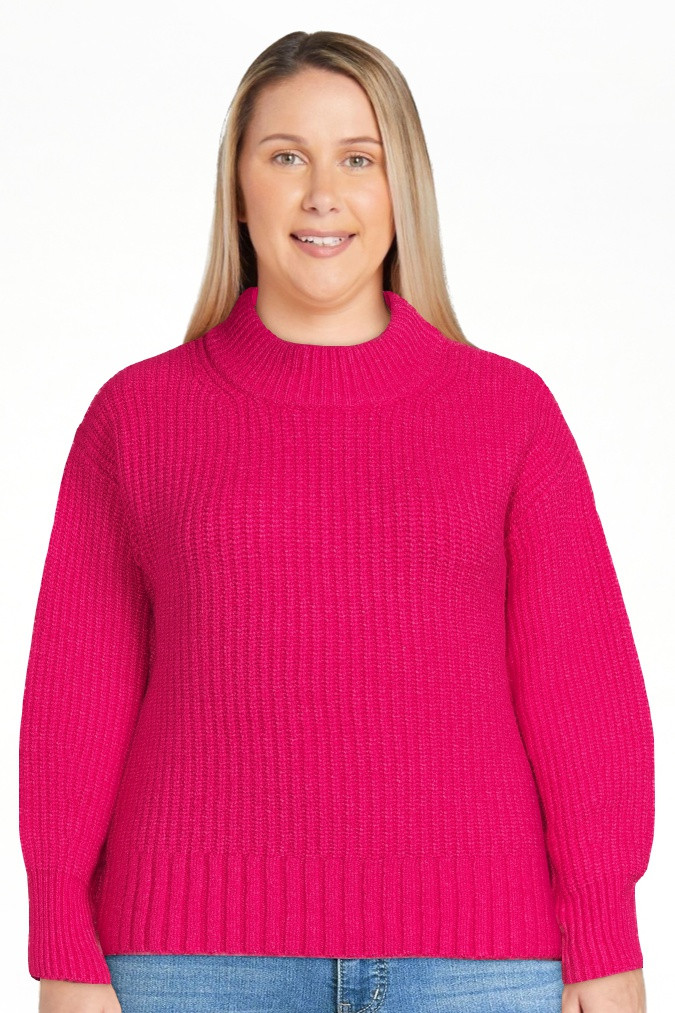 Free Assembly LS Mockneck Sculptural Sweater | Walmart (US)