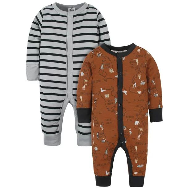 Modern Moments by Gerber® Baby Boys Organic Coveralls, 2-Pack | Walmart (US)