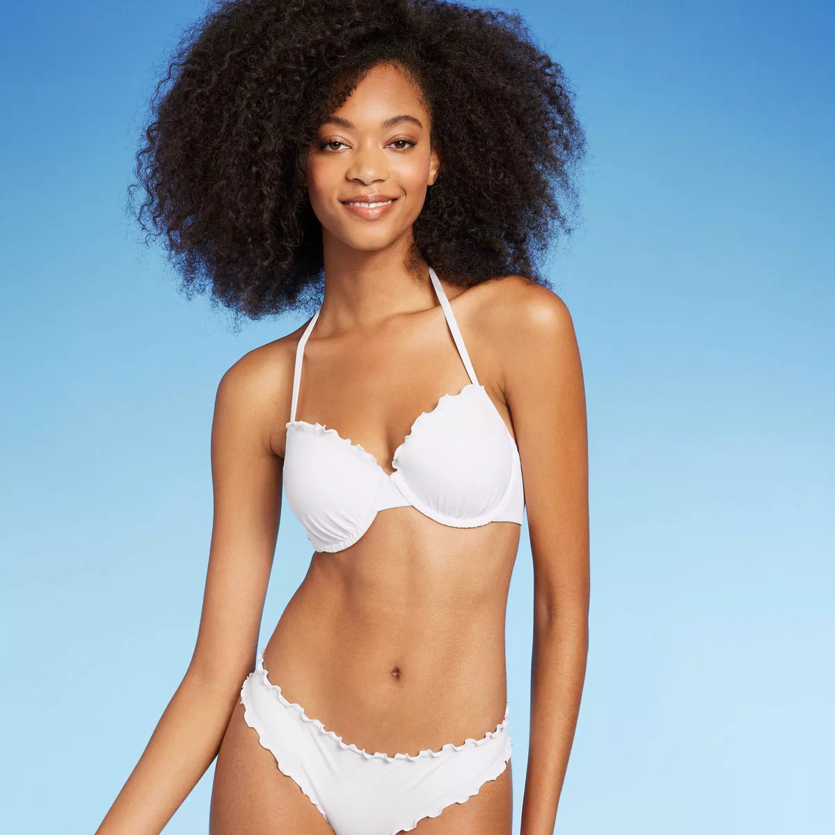 Women's Lightly Lined Ruffle Bikini Top - Shade & Shore™ | Target