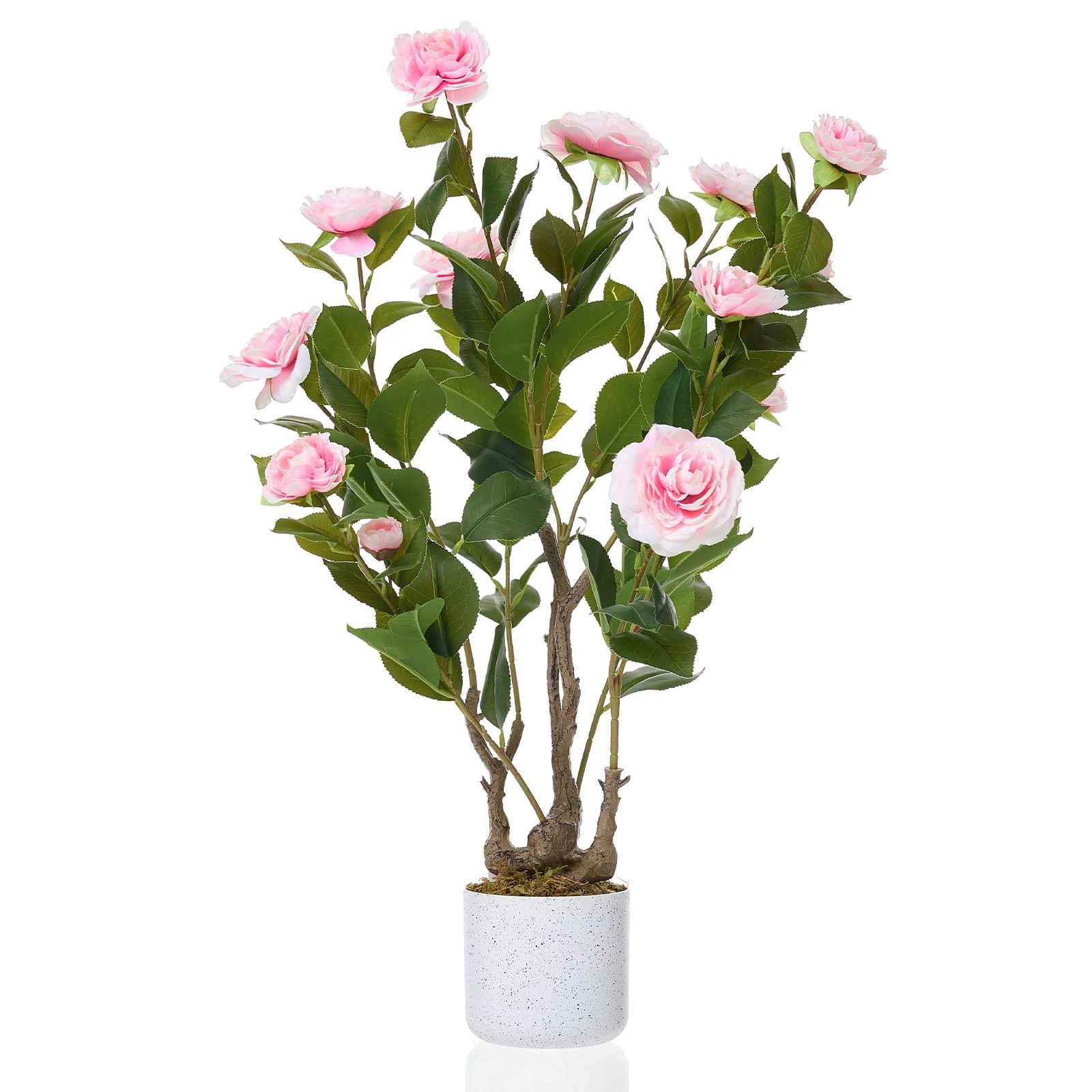 2.5FT Artificial Camellia Tree, Realistic Faux Plant in Pot with Flowers, Artificial Plants for S... | Walmart (US)