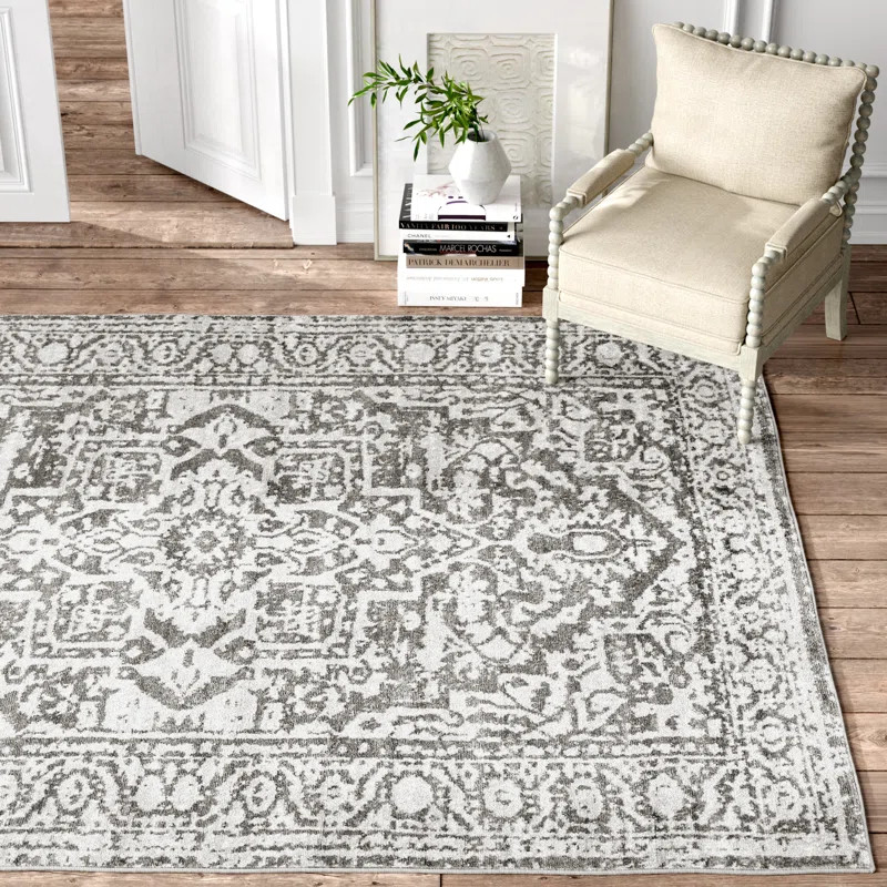 Ingrid Oriental Light Gray Area Rug | Wayfair North America