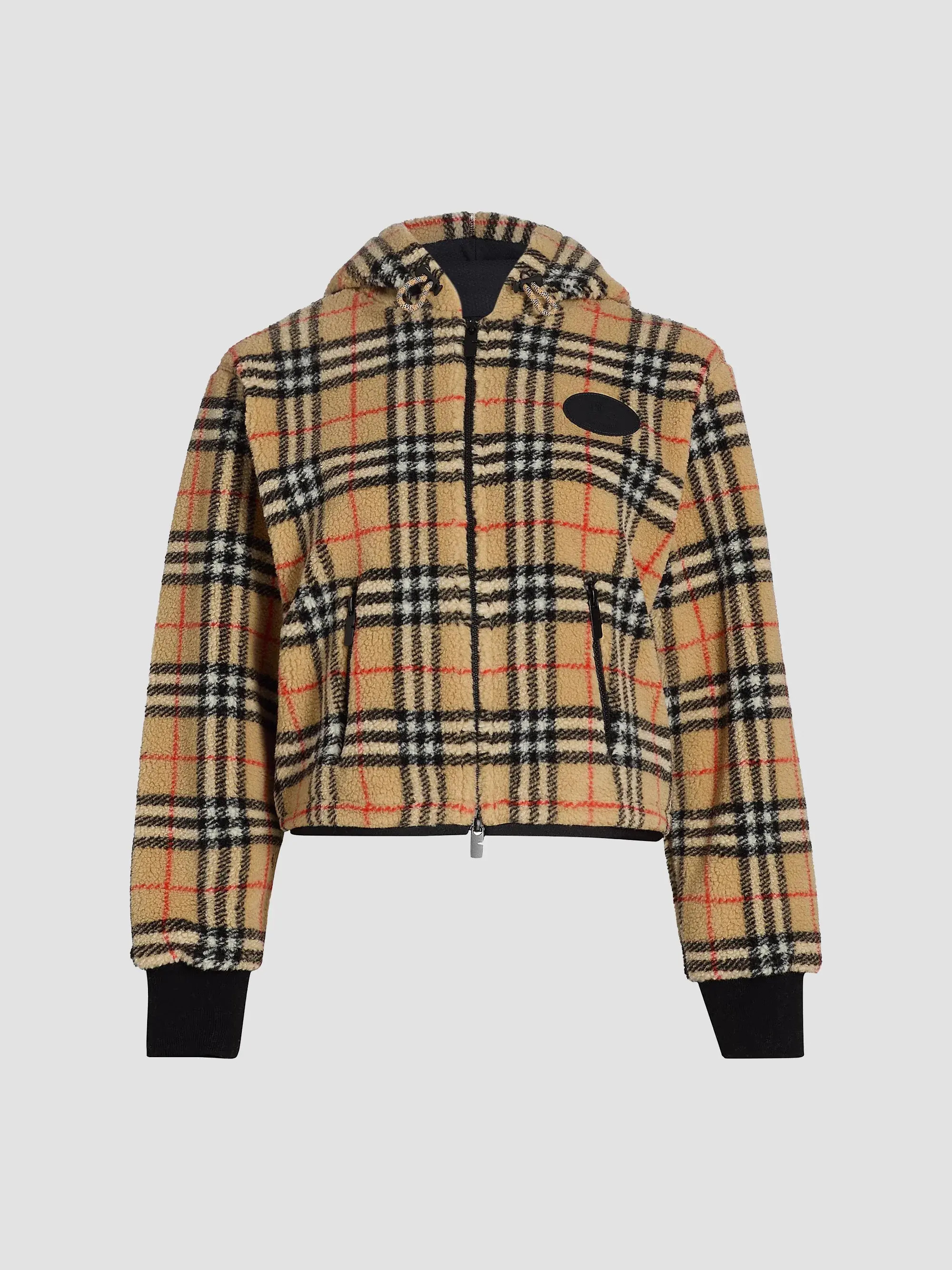 Burberry Fiona Check Fleece Hoodie | Saks Fifth Avenue | Saks Fifth Avenue