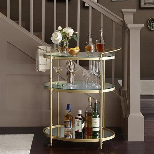 madison park signature lauren gold finish bar cart - Walmart.com | Walmart (US)