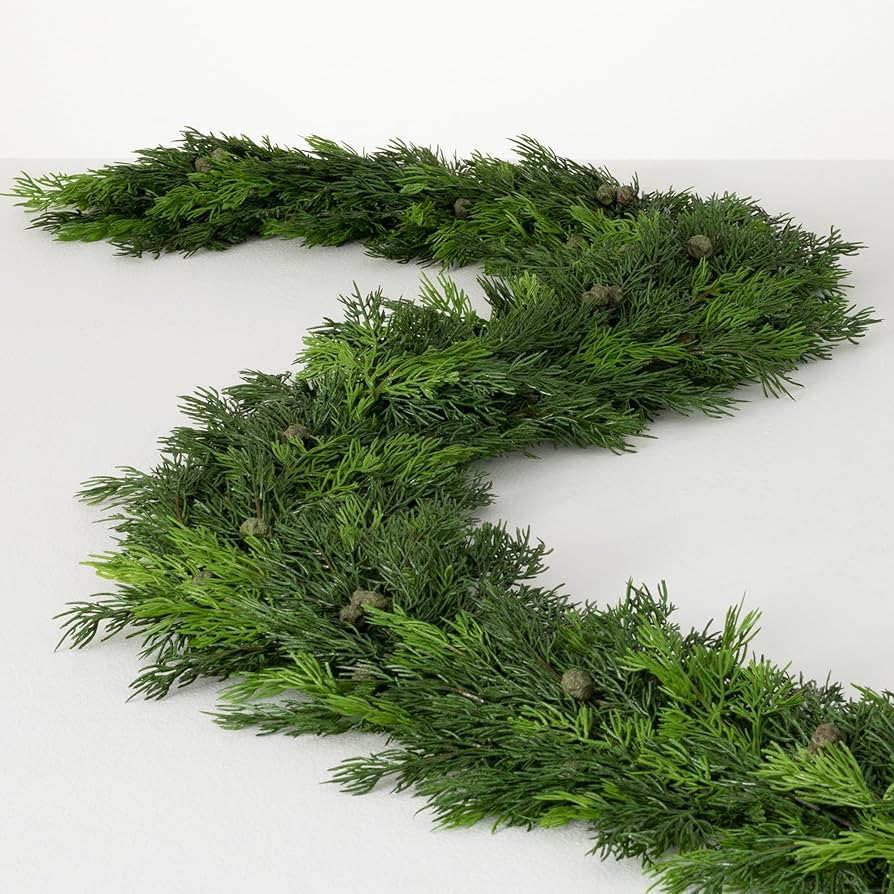 Sullivans 6 ft Lush Green Cypress and Berry Garland, Artificial Greenery, Seasonal Holiday Decor,... | Amazon (US)