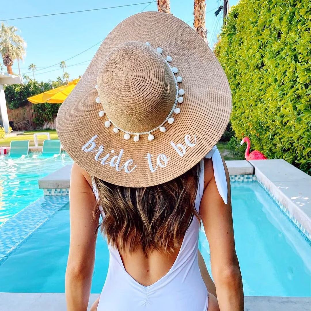 Bride to Be Sun Hat Embroidered, Adjustable Bachelorette Party Beach Hats Bridal, Bridesmaids Gif... | Etsy (US)