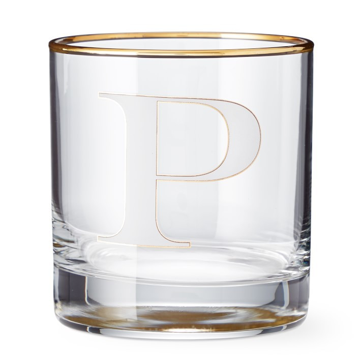 Monogram Double Old-Fashioned Glasses | Williams-Sonoma
