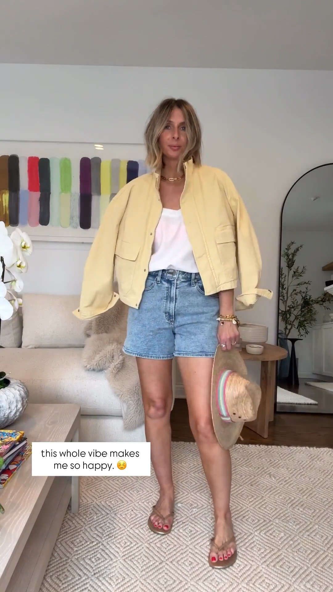 cool sh*t i found for ya this week!! and yes, the denim dress is NOW ONLINE!!

ASYMMETRIC SWEATER - medium. 😩 this sold out between my filming and posting. BUT, you can sign up for restock notifications. i’ll share again too when it’s restocked.  talk about elevating your everyday! love this piece. showed you a few ways to wear. i love it thrown over a bikini for beach sunsets! 🤍

SEQUIN KITTEN HEELS - beachy but also cool. wear all summer long! 🐚 



BROWN BAG - literally works with editing you own. love the leather braiding details on the side! 🤎

YELLOW JACKET - medium. so fresh. love reaching for this versus my blue denim all the time.  💛

NEON BRALETTE - M/L. from the free people intimately line at target. if you snagged it, this is one way we can wear! 💕

WHITE LINEN TANK - small. classic summer staple! 🤍

DEMIN SHORTS - size 6. erm, the most perfect length. avail in a few  washes. 👌 

PINK PATCH BIKINI - size 6 in both pieces. love love love. can’t love it more. high waisted. british brand. you’re not going to see anyone else rocking this one! 👙

effortless cool style. everyday style. what to wear. style over 40. spring style. spring outfit. spring break looks. 

#LTKOver40 #LTKgrwm #LTKTravel