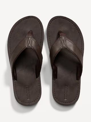Faux-Leather Flip-Flop Sandals for Boys | Old Navy (US)