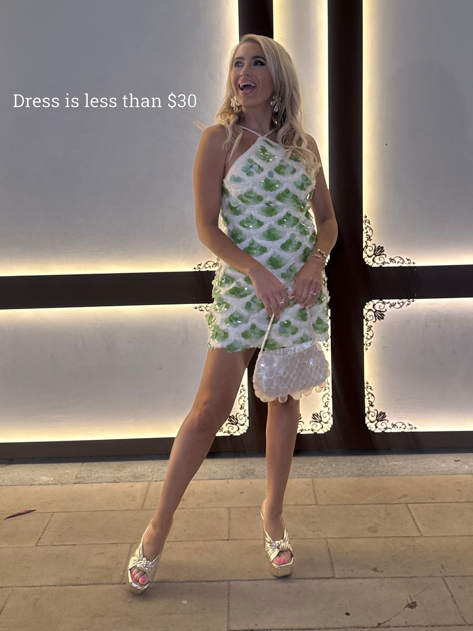 Dress is less than $30 - love the sequin matte mermaid pattern - Wearing a small 

#LTKootd