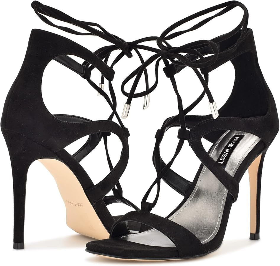 Nine West Womens Mindi Ankle Wrap Heeled Sandal | Amazon (US)