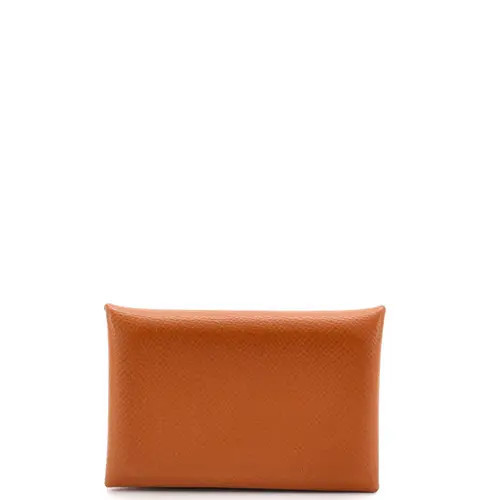 Pre-Owned Hermes Calvi Card Holder Epsom in Metallic Gold at Nordstrom | Nordstrom