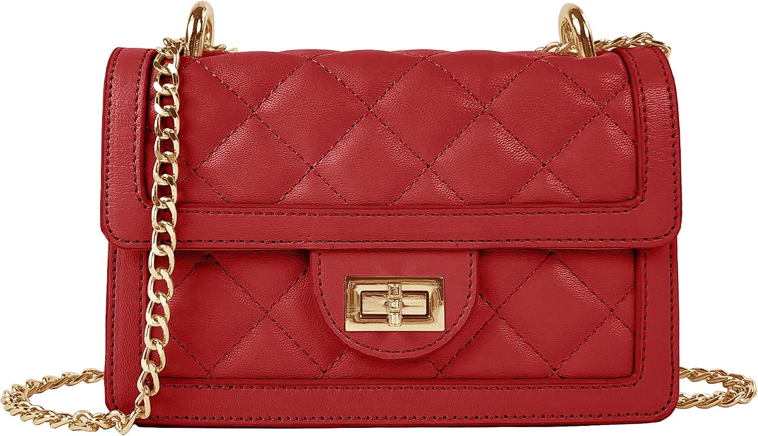 SG SUGU Small Quilted Crossbody Bag, Trendy Designer Mini Shoulder Bag, Phone Wallet Purse for Women | Amazon (US)