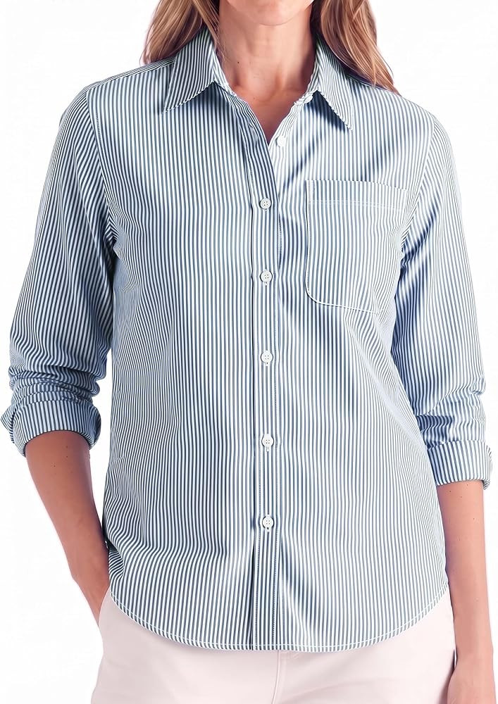 Button Down Shirt for Women Oxford Cotton Long Sleeve Blouse | Amazon (US)