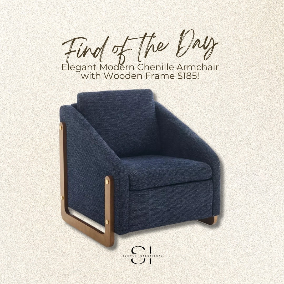 I love the design of this chair and right now it’s on sale for $185 get two chairs for less than $400. That is a great deal. Perfect for a bedroom, a living room or an Airbnb. Navy Chenille Chair, Modern Armchair, Accent Seating, Mid Century Modern Decor, Living Room Furniture, Affordable Home Finds, Blue Accent Chair, Small Space Style, Wooden Frame Furniture, Elegant Home Decor, Macys home

#LTKSaleAlert #LTKHome
