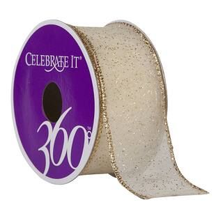 1.5" Sheer Wired Glitter Ribbon by Celebrate It® 360°™ | Michaels Stores