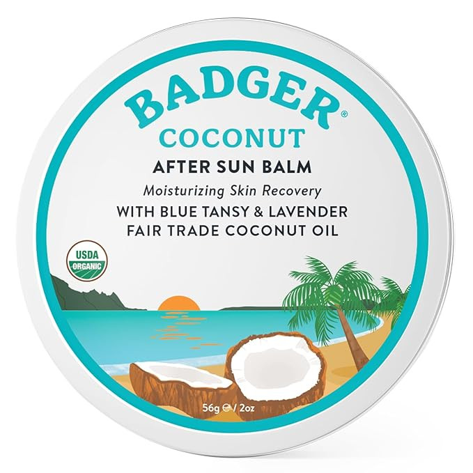 Badger Coconut After Sun with Organic Cocoa Butter & Shea Butter, Rescue Balm, Soothing & Cooling... | Amazon (US)