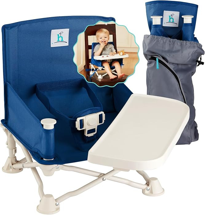 Hiccapop OmniBoost Travel Booster Seat with Tray for Baby | Folding Portable Baby Booster Seat fo... | Amazon (US)