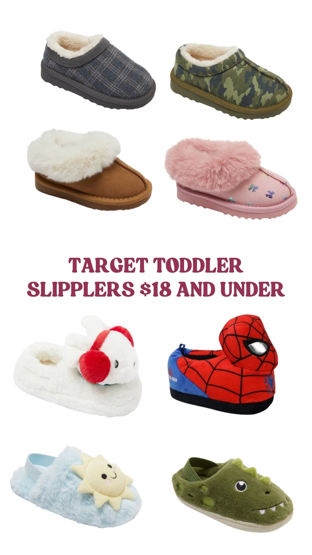 The cutest target toddler slippers $18 and under!