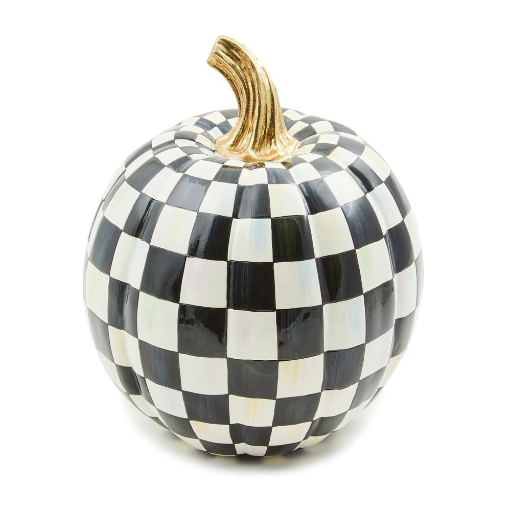 Courtly Check Glossy Small Pumpkin | MacKenzie-Childs
