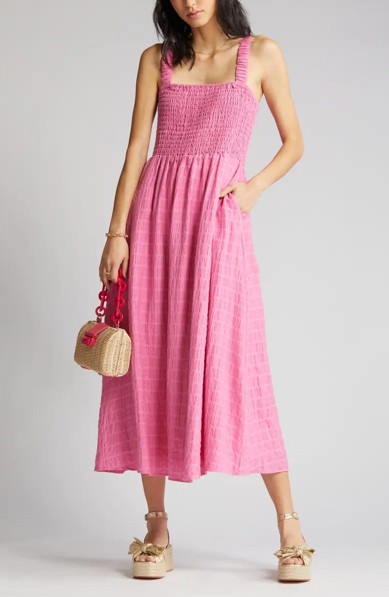 Smocked Midi Dress | Nordstrom