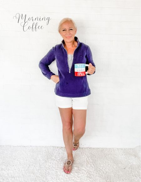 Weekend at the Lake Outfits: Morning Coffee. My favorite summer days at the lake start with a pull over for the peaceful morning chill as I drink my coffee to start the day. 

Tommy Bahama / Spanx / Nautical Outfit

#LTKFind #LTKSeasonal #LTKstyletip