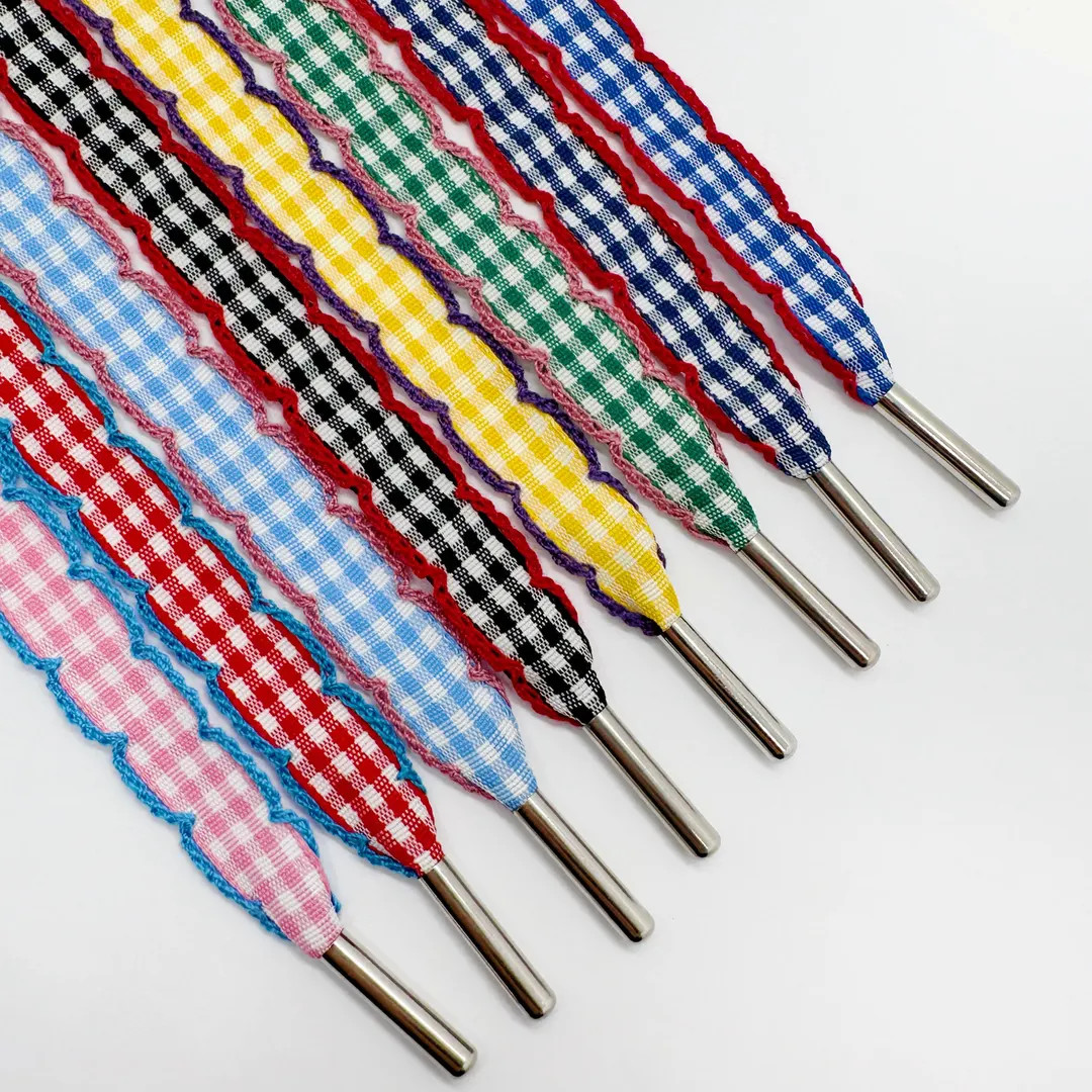 10mm Plaid Shoelaces - 8 colors | Etsy (US)