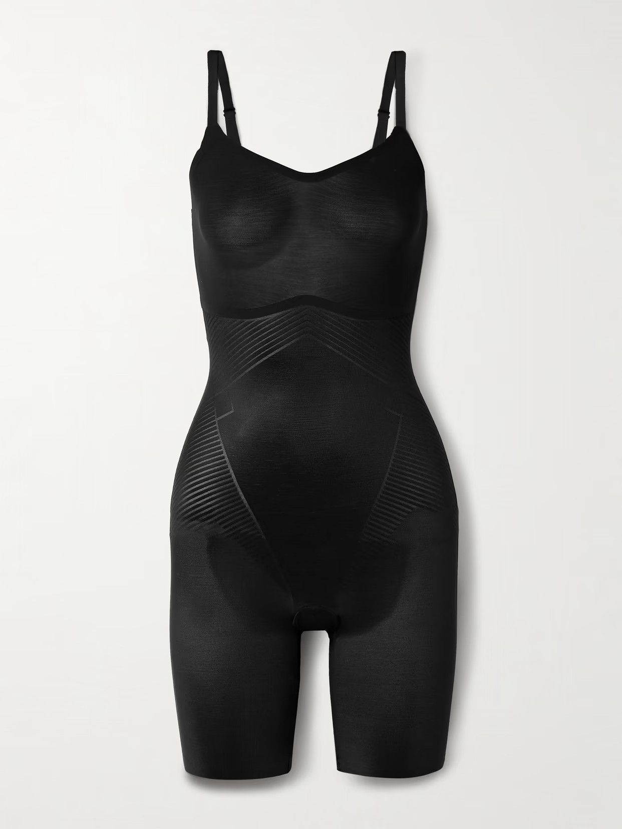 Spanx - Spanxshape Invisible Mid-thigh Bodysuit - Black | NET-A-PORTER (US)