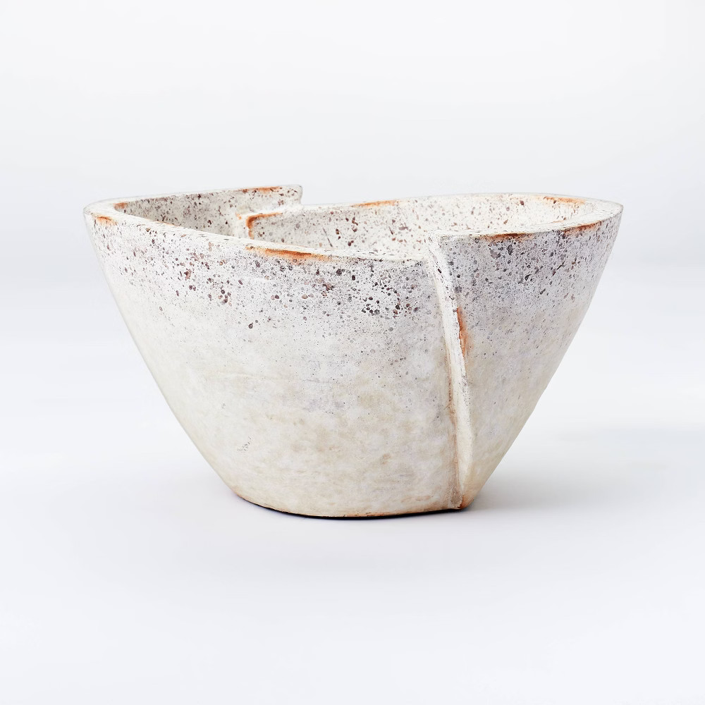 Decorative Sculptural Geometric Folded Bowl Cream - Threshold designed with Studio McGee | Target