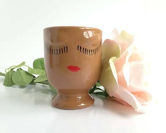 Small Face planter, coworker gift, boho sister gift, head planter, bridal shower gift, face vase, ho | Etsy (US)