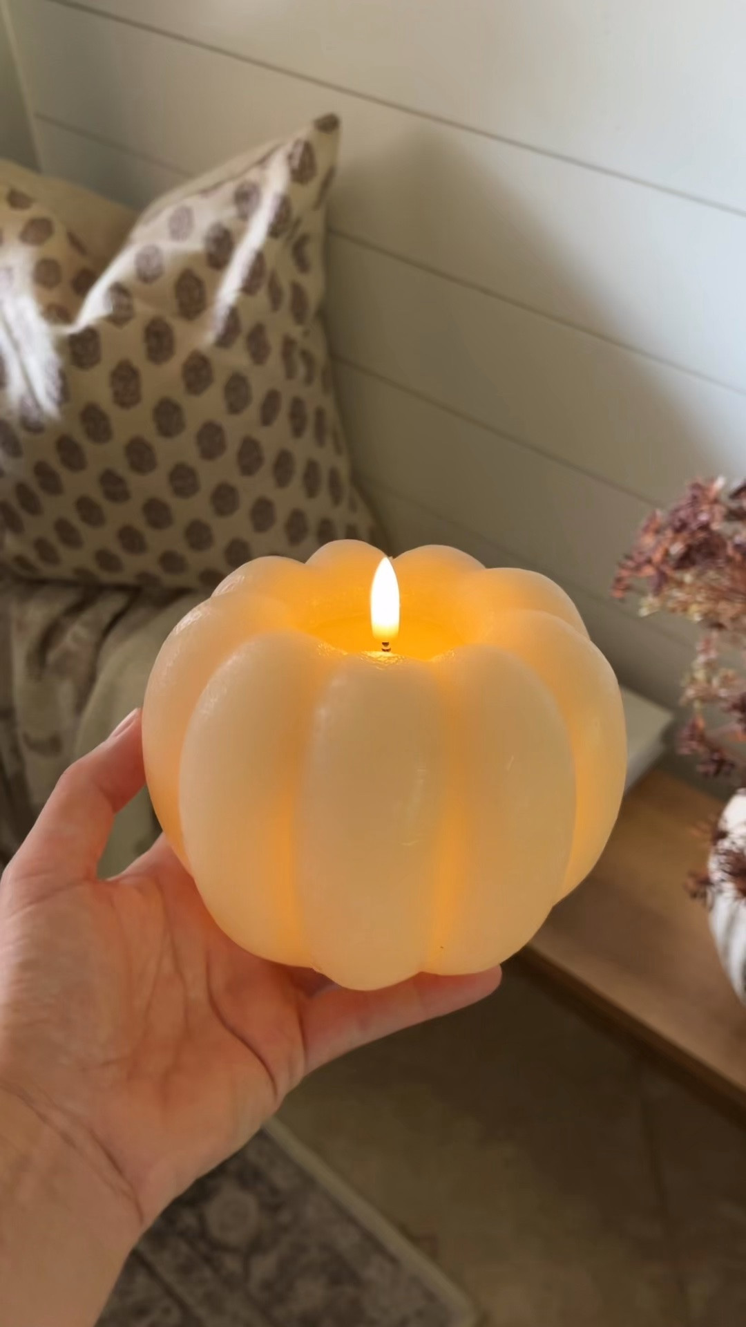 The prettiest look-for-less flameless pumpkin candle from @Michaels!  It gives the prettiest glow!

#LTKHome #LTKSeasonal