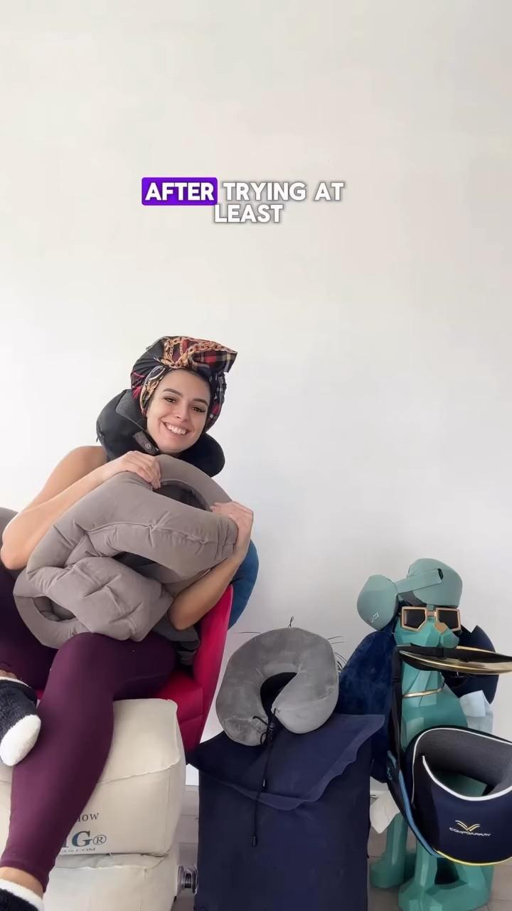When you have an energy disorder, even trying to sleep on a plane can feel stressful.

So I tested a bunch of travel pillows to find one that actually works.

This one ended up being my favorite because I can adjust how full it is to get the support I need. Most pillows just weren’t enough, but this one I can really pack.

I use it as a regular neck pillow, but honestly more as a side pillow when I’m trying to get comfortable.

Bonus: it doubles as extra storage for clothes, which is perfect if you always end up with too much in your carry-on.



#LTKSeasonal #LTKActive #LTKdayinmylife