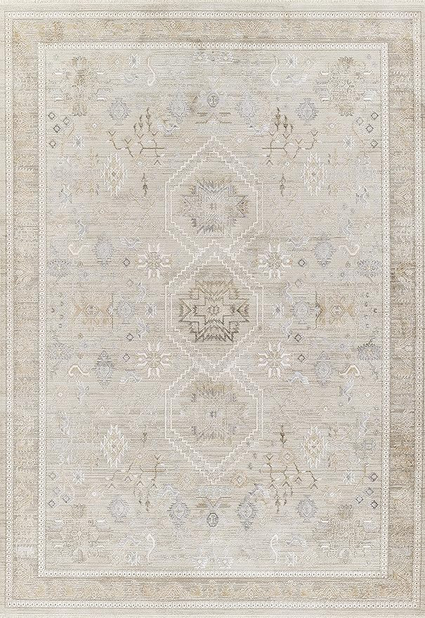 Momeni Cambridge Viscose and PES Traditional Indoor Area Rug, Grey, 7'10" X 10'10" | Amazon (US)