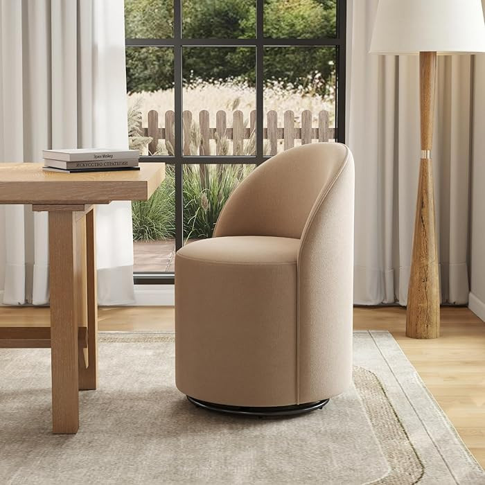DAYALANE Modern Swivel Dining Chair, Upholstered Barrel Kitchen & Dining Room Chairs, Comfy Velve... | Amazon (US)