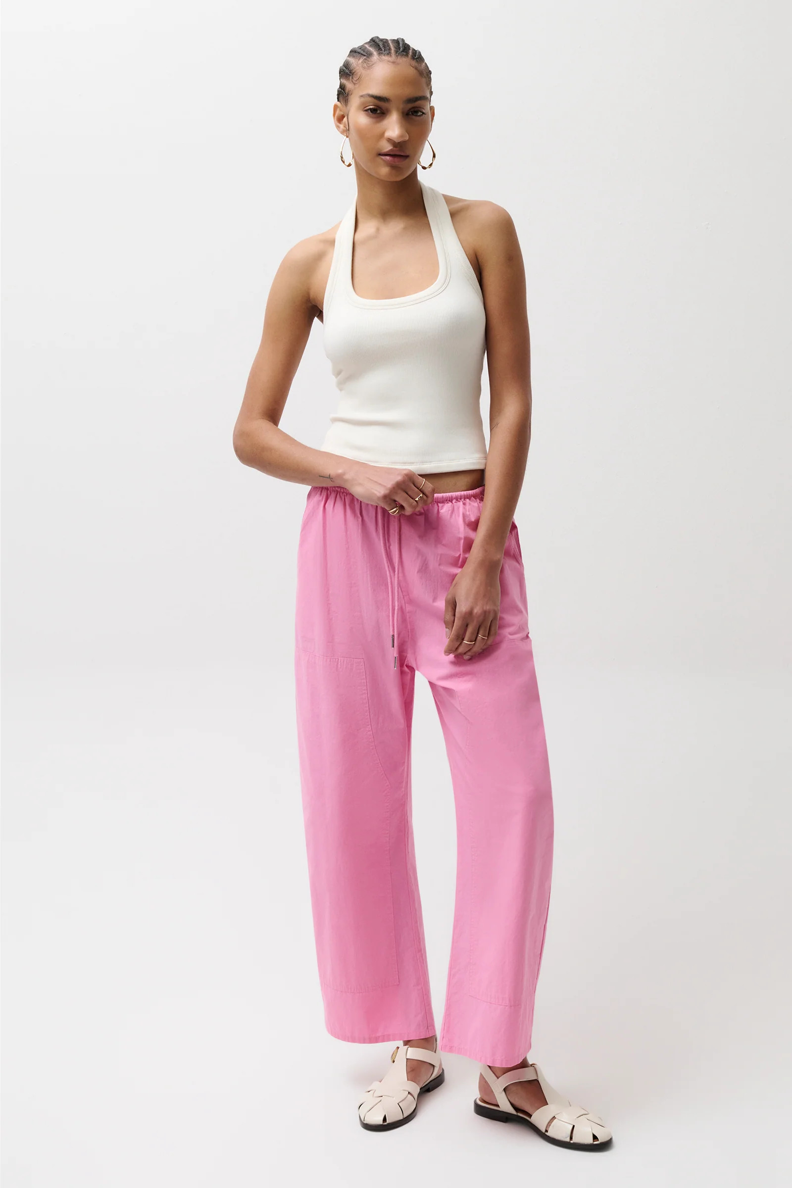 Theo Poplin Pant - Azalea | Pistola Denim
