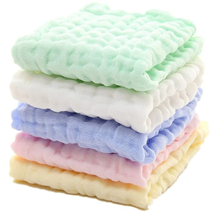 MUKIN Baby Muslin Washcloths - Natural Muslin Cotton Baby Wipes - Soft Newborn Baby Face Towel an... | Amazon (US)