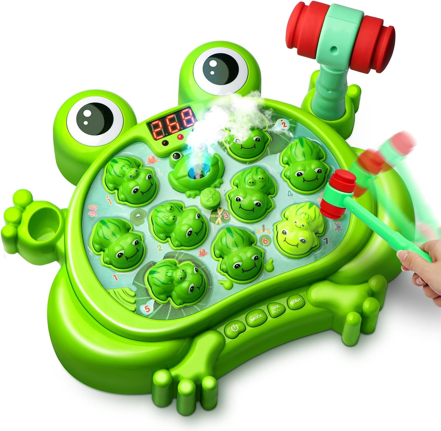 HopeRock Toys for 2 3 4 5 Year Old Boy,Toddler Toys Age 2-4, Whack A Frog Game,with 5 Modes,45 Le... | Amazon (US)
