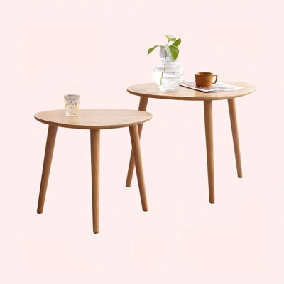 Simple Unique Solid Wood Side Table Set | Wayfair North America