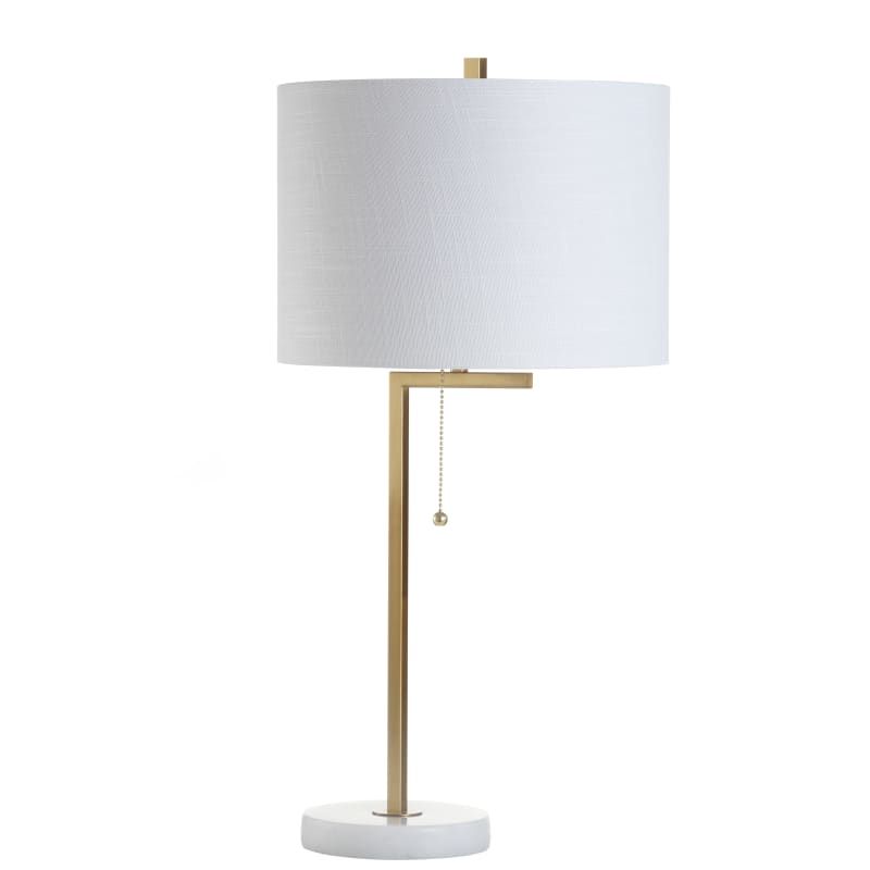 JONATHAN Y Lighting JYL1043 Single Light 25" Tall LED Buffet Table Lamp Brass Gold / White Lamps Tab | Build.com, Inc.