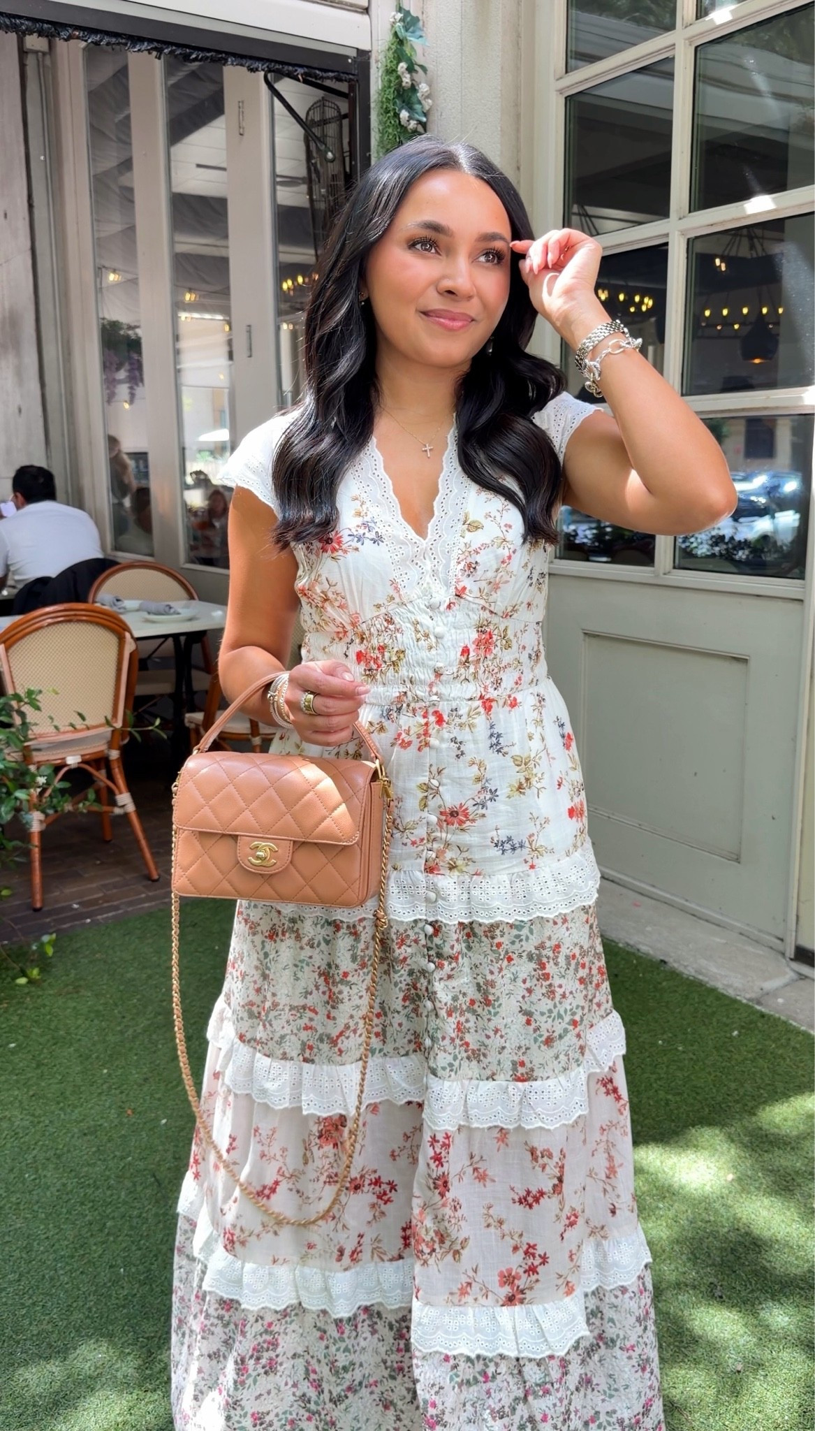 Floral maxi dress size xxs petite TTS 
Tan sandals in sienna tan size 6
- sized up one whole size

#LTKPetite #LTKSaleAlert #LTKootd

#LTKPetite #LTKSaleAlert #LTKootd