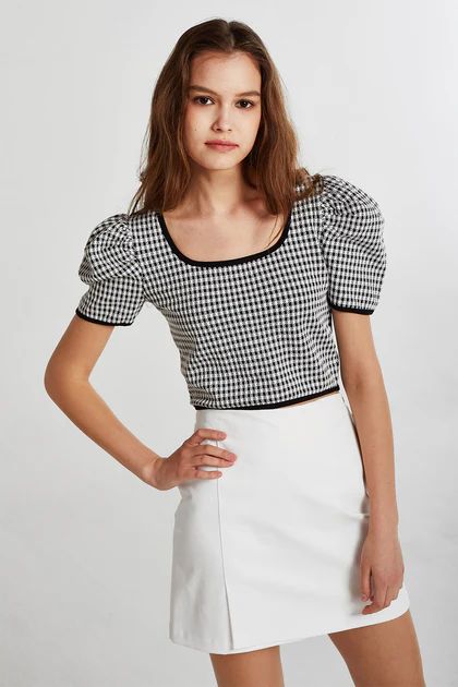 Bella Gingham Cropped Top | Storets (Global)