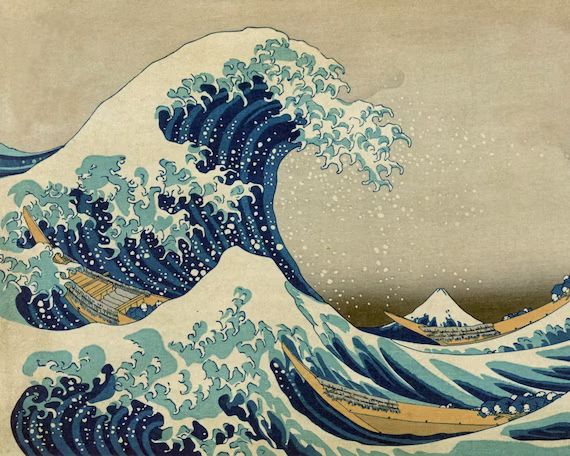The Great Wave off Kanagawa  Katsushika Hokusai  1830  USA | Etsy | Etsy (US)