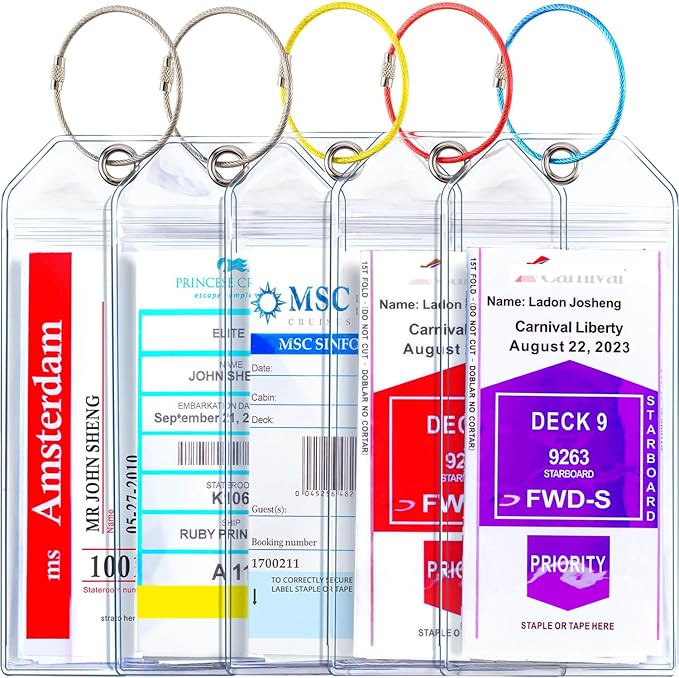 Cruise Ship Essentials for Carnival, Princess, NCL, MSC by JOLLYANTS, Cruise Luggage Tag Holders,... | Amazon (US)