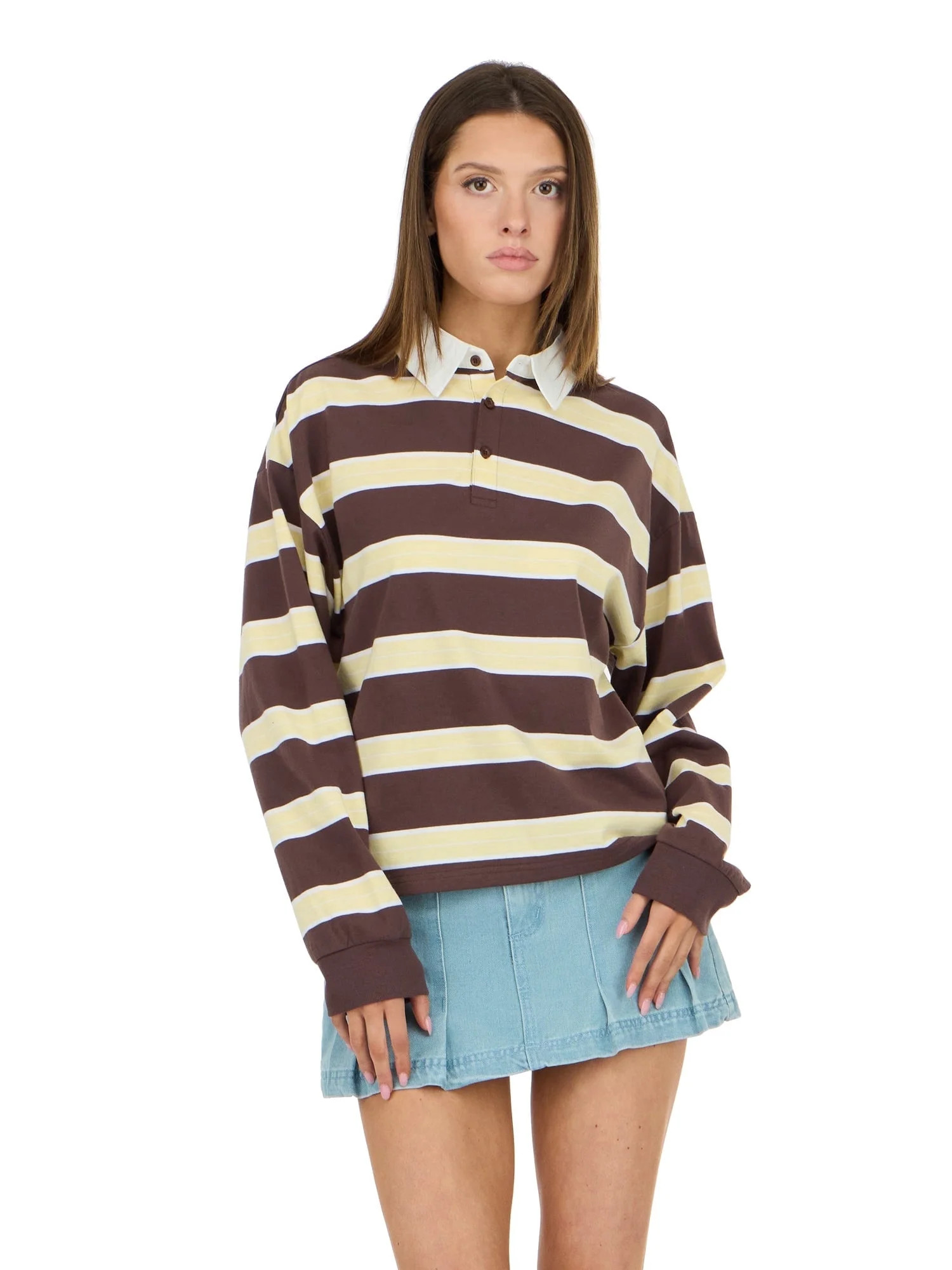 Forever 21 Women’s Oversized Polo Shirt, Short Sleeve Cotton-Blend Top, XS-XL - Walmart.com | Walmart (US)